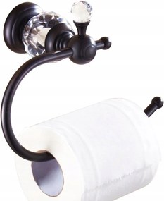 Luxus Kristály WC-papír tartó gyémánttal, fekete