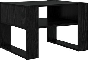 vidaXL Dohányzóasztal tárolóval Fekete tölgy 66 x 53 x 45 cm Faanyag