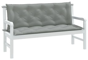 2 db melange világosszürke szövet kerti padpárna 150 x 50 x 7cm