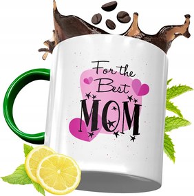 Zöld Bögre Anyukáknak Születésnapi Ajándék fényképes nyomtatással