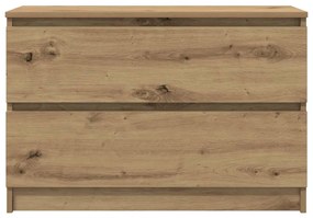 kézműves tölgy színű szerelt fa TV-szekrény 80x35x54 cm