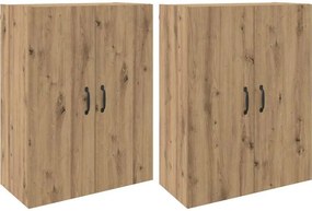 vidaXL Fali szekrény 2 pcs Artisan tölgy 69,5 x 34 x 90 cm Faanyag