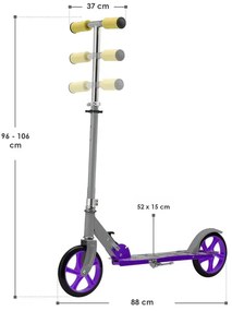 Juskys Gyerek roller Graffiti - szürke/lila