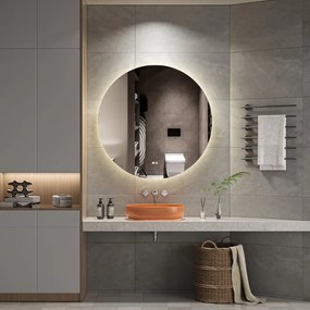 Erga Sofia, kerek LED tükör 80cm páramentes fűtőbetéttel, ERG-V01-207-8080