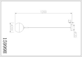 Globo 15999H - RAGUSA kábeles függeszték 1xE27/60W/230V, átmérő 20 cm