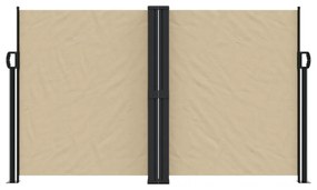 bézs behúzható oldalsó napellenző 140 x 1000 cm