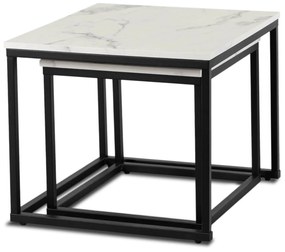 Dohányzóasztal fehér márvány szett ORI