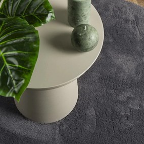 HUARTE antracit rövid szálú puha és mosható szőnyeg Ø 120 cm
