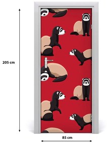 Fotótapéta ajtóra görény 85x205 cm