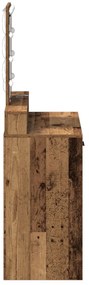 piperasztal LED világítással - Vintage fa stílus, 79x41x140 cm