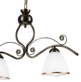 Csillár láncon RETRO 2xE27/60W/230V bronz/patinás