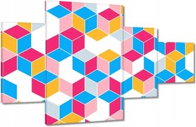 Festmények 130x80 Színes kockák