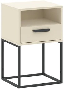 CABINET éjjeliszekrény bézs/fekete színben, 40 cm