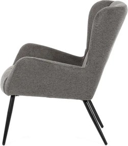 Fotel (füles), szürke, szövet, AK-H9206 GREY2