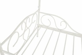 Fém ágyégbolttal, fehér, 90x200, ADELISA