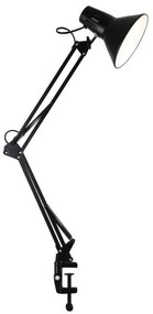 Csíptetős asztali lámpa WORKER 1xE27/10W/230V fekete