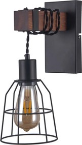 Italux modern fali lámpa reda sötétbarna matt fekete itxwl-4793-1-l
