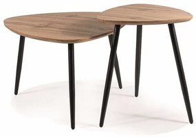 Ginosa dohányzóasztal, artisan tölgy / fekete