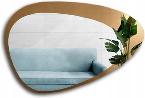 Kalcit szabálytalan tükör arany lapon 137X90cm falra szerelhető