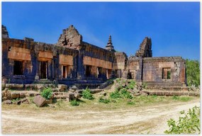 Poszterek 120x80 Phnom Penh Kambodzsa romok