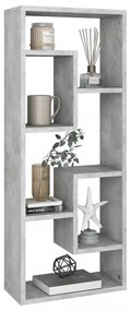 betonszürke szerelt fa fali polc 36 x 16 x 90 cm