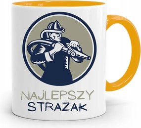 Sárga Bögre Tűzoltónak Legjobb Tűzoltó Ajándék fényképes nyomtatással