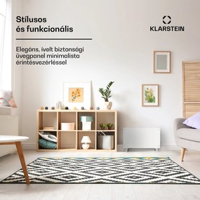 Klarstein Bornholm Curved, konvektor, 2000 W, termosztát, időzítő, fehér