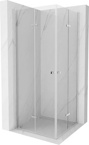 Mexen Lima Duo  Zuhanykabin Csukló ajtóval   90 x 90 cm,  átlátszó üveg, króm - 856-090-090-02-0 DUO zuhanykabin