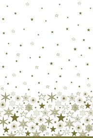 Karácsony Gold Stars papír asztalterítő 120x180 cm