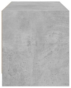 betonszürke TV-szekrény üvegajtókkal 68x37x42 cm