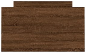 barna tölgy színű ágykeret fej- és lábtámlával 100 x 200 cm