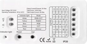 Led fényvezérlő ZigBee Ultra Mini 5in1 Tuya Rgb Cct Rgbw Rgb+cct Smart
