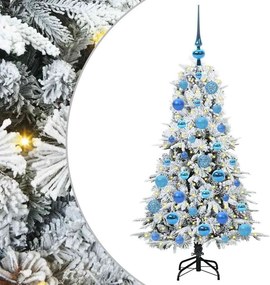 vidaXL Műanyag Hajtogatós Karácsonyfa Fehér 120 cm PE és PVC
