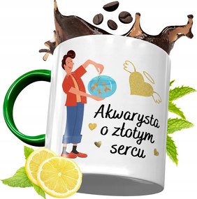 Zöld Bögre Akvarista Születésnapra Ajándék fényképes nyomtatással