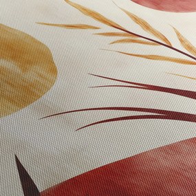 Kép - Növények és körök (120x50 cm)