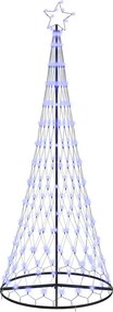 vidaXL LED Karácsonyi Fenyő 295 LED-del állvánnyal Kék 250 cm Fém