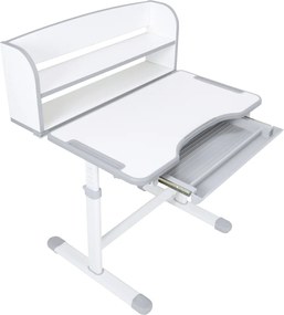 Növekvő íróasztal és szék, szürke/fehér, set ZION