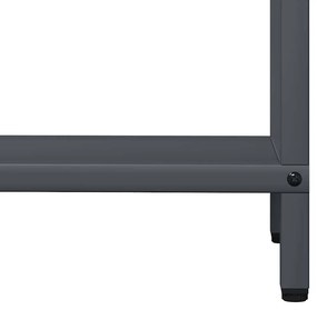 vidaXL antracitszürke hidegen hengerelt acél tűzifatároló 60x25x60 cm