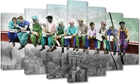 Vászonkép 140x80 Munkások a gerendán Színes