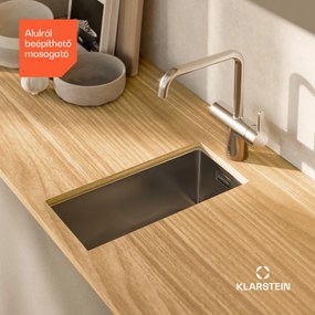 Klarstein TitanSteel Konyhai mosogató 45 x 23 cm (H x Sz) rozsda-, karc-, és hőálló felülettel