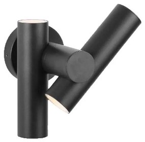 LED kültéri fali spotlámpa 2xLED/3W/230V 4000K IP44 fekete