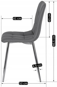 Szürke Eco-bőr Étkezőszék ENZO