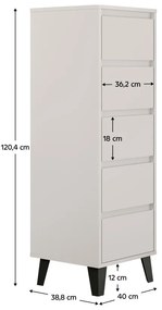 Komód Brisas 4 (kasmír + fekete) . 1116266