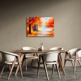 Kép - olajfestmény, színes ősz (70x50 cm)