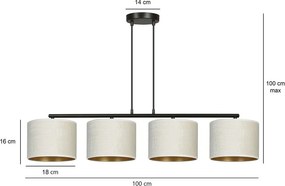 Emibig modern függeszték hilde fehér fekete emi1052/4