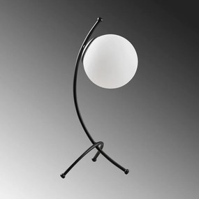 Fekete-fehér asztali lámpa üveg búrával (magasság 43 cm) Yay – Opviq lights