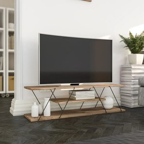 Natúr színű TV-állvány diófa dekorral 120x33 cm Canaz – Kalune Design