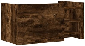 füstös tölgy színű szerelt fa dohányzóasztal 100 x 50 x 50 cm