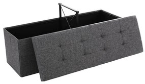 Taburett csukható fedéllel OTTOMAN 110x38 cm, sötétszürke