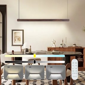 Immax NEO 07300L-LED Dimmelhető függeszték MADEIRA 26W/230V Wi-Fi Tuya 122 cm dió